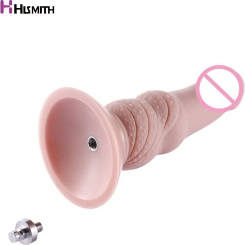 Hismith 6.3" Silicone Dildo 5.5" Insertable 1.8" Diameter KlicLok Connector for Premium sex machine Accessories anal dildo