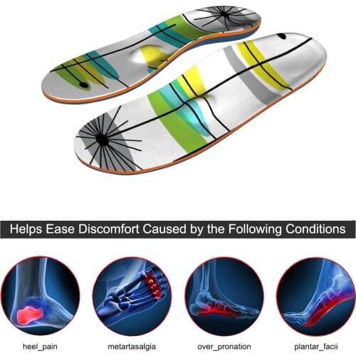 Colorful Full Length EVA-Orthopedic Inserted Insoles, Orthotics flat feet Arch Support insole for Men Women Plantar Fasciitis