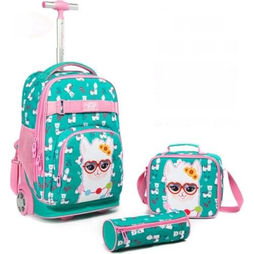 Kids school Rolling Luggage backpack 18 Inch School wheeled backpack bag for children Travel Trolley Bag for school teenagers