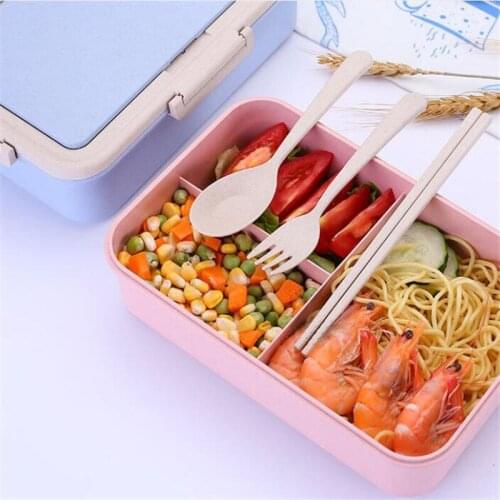Hot Wheat Microwave Bento Lunch Box Picnic SuShi Fruit Food Container Storage Boxes Case Container Organizer