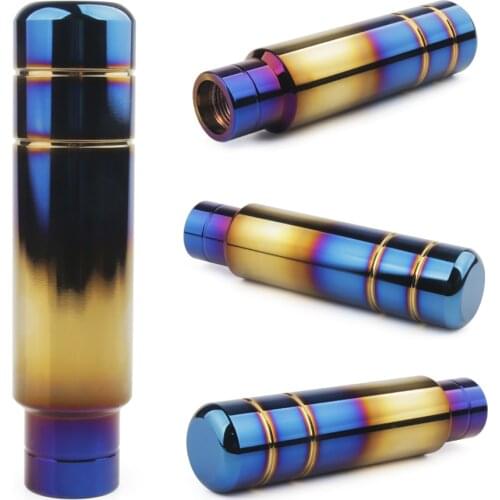 JDM Modified general shift head Burnt Blue Style Gold Aluminum shift head 13cm personality shift lever