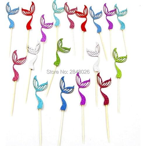 Mermaid Cupcake Toppers,Mermaid Tail Topper, Under the Sea, girls birthday party cupcake topper