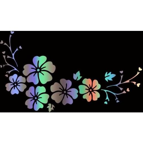 Fashion Car Sticker Engraving Flower Pattern Delicate Decals Accessories Reflective Cool PVC Sunscreen Waterproof Decal