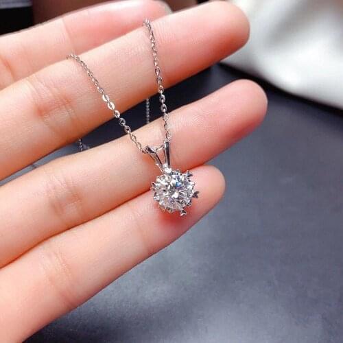New Moissan Diamond 925 Silver Elegant Luxury High-end Design Ring Pendant Earring Set