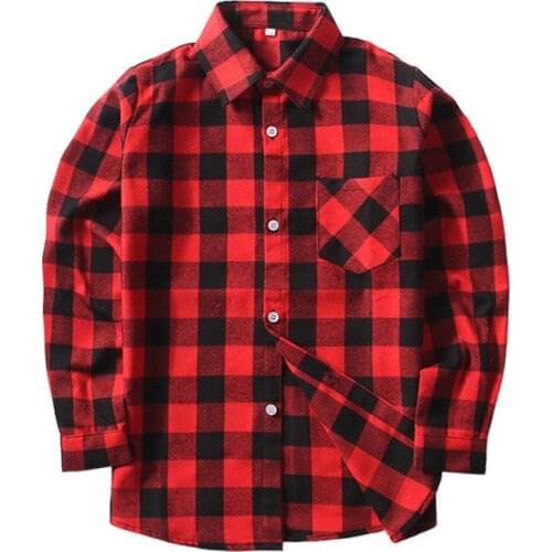 New Baby Boy Cotton Shirts Fashion Plaid Striped Print Kids Shirt Childrens Clothing Outwear Tops Casual Shirts 1-12 Years Old