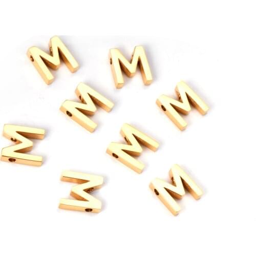 ASON 10pcs/Lots A-Z 26 Letter Jewellery Charms Gold Letters Pendants For DIY Jewelry Making Supplies Necklace Earring Bracelet