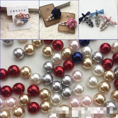 8mm Flatback Pearl Half Round Plastic Loose Beads Art Pearls For Clothes Decoration Diy Hair Accessrories Stud Earrings Material