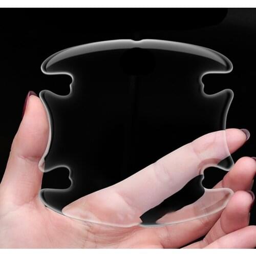 Car Door Handle Bowl Scratch Protective Invisible Transparent Stickers Silicon Rearview Mirror Anti-collision Protection Strip