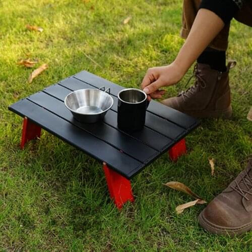 D2 Mini Outdoor Folding Fold Coffee Tea Table Furniture Barbecue Camping Tent Household Collapsible Computer Aluminum alloy Desk