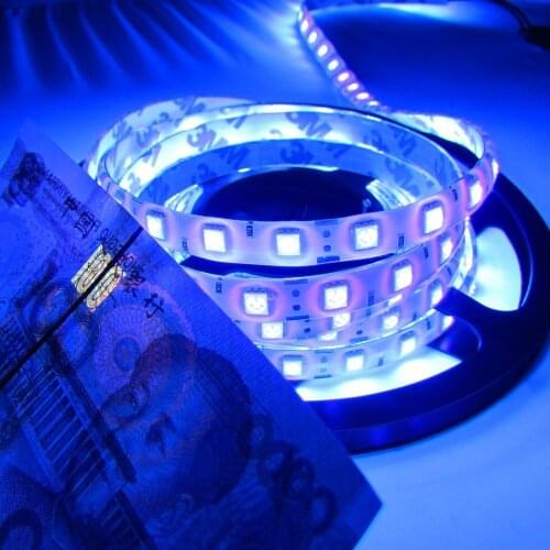 Super Bright 5M UV Ultraviolet Led Strip Light DC12V 5050 300Leds Purple Waterproof LED Tap Ribbon String Light Better Than 3528