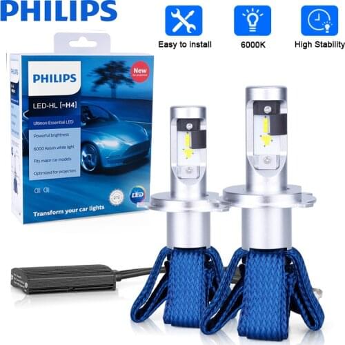 Philips Ultinon Essential H7 LED Headlight bulbs 9012 HIR2 HB3 HB4 H11 H16 H4 H8 9005 9006 LED car Fog Lamps Lampada 6000K 12V