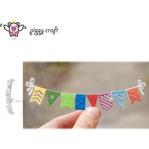 Piggy Craft metal cutting dies cut die mold Bunting decoration Scrapbook paper craft knife mould blade punch stencils dies