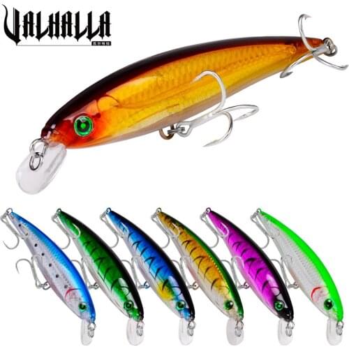 VALHALLA 9Pcs Floating Fishing Lure Wobbler 43g-1.51oz Crankbait Minnow Bass Hard Bait 16cm-6.3" Topwater Trolling Baits Tackle