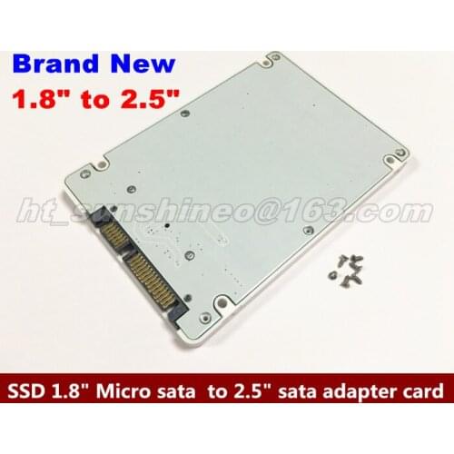 High Quality 1.8" Micro SATA 16pin SSD To 2.5" SATA 22pin 7+15 Hard Disk Case,1.8" micro sata to 2.5" sata adapter card