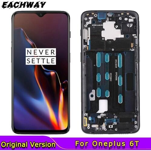 For Oneplus 6T LCD Display Screen Touch Panel Original Tested One plus 6T LCD Display Digitizer With Frame OnePlus 6T