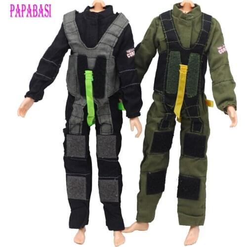 1pcs Soldier Clothes Firemen Combat Police Uniform Cop Amry Outfit For Barbies Boy Male Ken Doll For Lanard