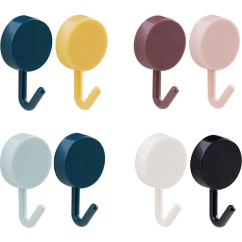 10PCS Creative Wall Sticky Hooks Punch-free Self Adhesive Keys Door Hook Kitchen Bathroom Hanger Sucker Hanging Buckle Hooks