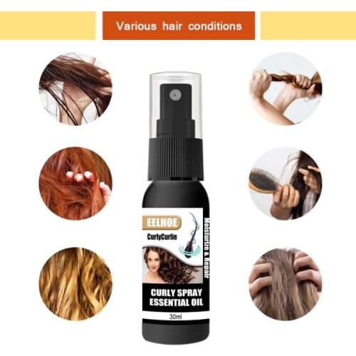 30ml/50ml Straight Curly Hair Serum Moisturizing Leave-in Conditioner Elastin Deep Repairing Hair Frizzy Conditioner TSLM1