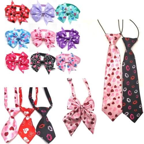 30 Pcs Dog Cat Bow Tie Necktie Valentines Day Pet Grooming Accessories For Medium Large Dog Pet Dog Collar Bow Ties