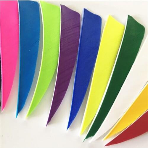 36Pcs 12+24 Bow arrow accessories Turkey Arrow Feather 4inch Shield Cut Right Vanes Hot New Products