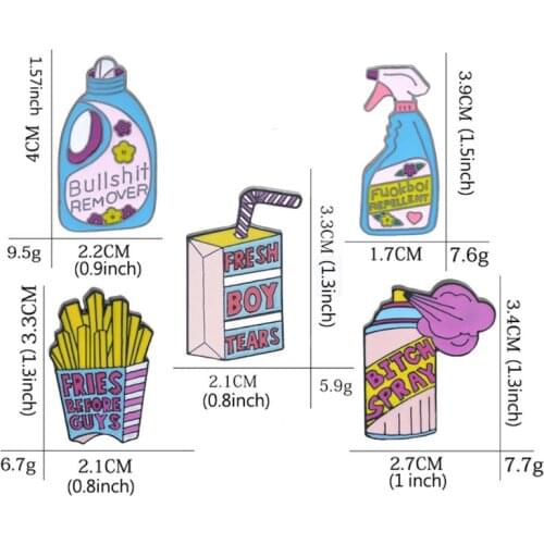 5-Pack Cute Enamel Lapel Pins Sets Cartoon Brooches Pin Badges for Clothing Bags Backpacks Jackets Hat DIY