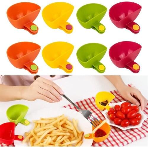 8PCS Assorted Seasoning Sugar Salad Tomato paste Sauce Dishes Kitchen Clip Bowl Dip Small Clip Seasoning Dish Dropshipping 720