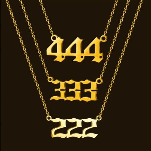 Angel Devil Number Necklaces For Women Men Teens Stainless Steel Paired Pendant Couple Necklace Party Fashion Jewelry Gifts