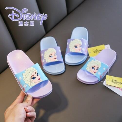 Disney Frozen elsa princess children slippers girl cute parent-child sandals non-slip soft bottom