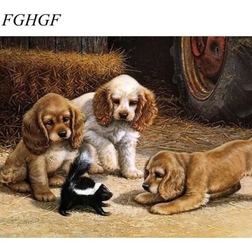 FGHGF Hot Frameless Handpainted DIY Digital Oil Painting By Numbers Tiger Pictures Painting On Canvas Wall Decor