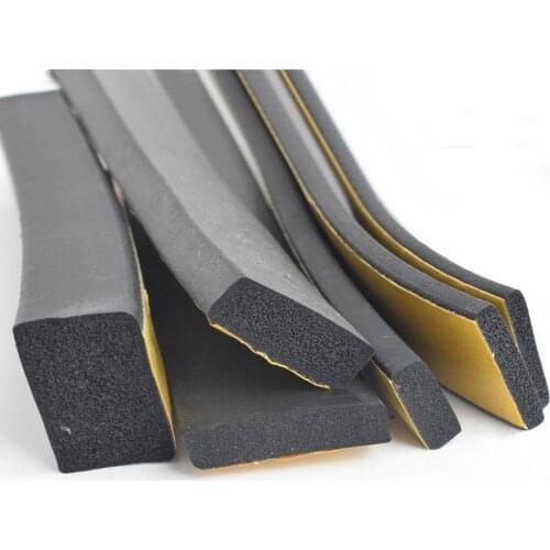 Strong adhesion EVA black sponge foam rubber tape anti-collision seal strip 1, 2, 3mm thickness