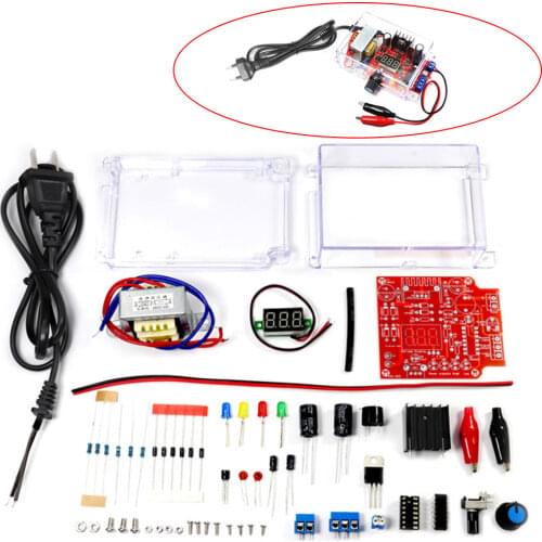 DIY Kit LM317 Adjustable Voltage Regulator AC-DC 110V/220V to 1.25-12.5V Step-down Buck Converter Power Supply Module US Adapter