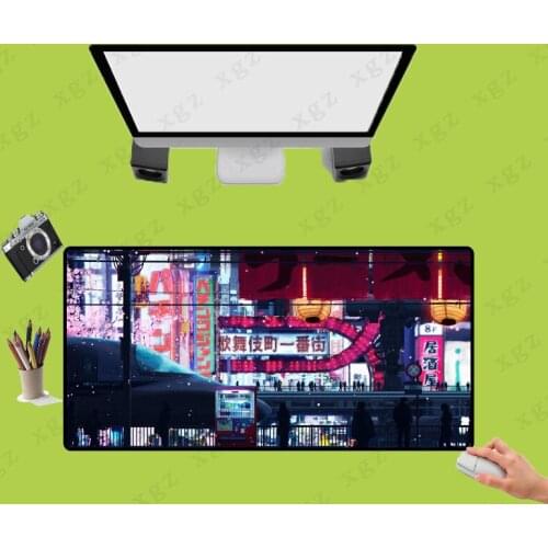 XGZ Kabukicho Mouse Pad Oversized Game Rubber Non-slip Locking Edge Computer Desk Pad Keyboard Pad Size Can Be Selected