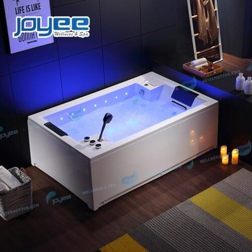 JOYEE Massage Tub Manufacturers 45PCS Jets Air Bubble Neck Waterfall Bathtubs Whirlpools Hydro Therapy Lay-Z-Spa for Two People