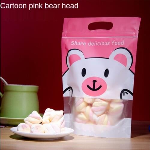 Frosted Biscuit Snack Bag Nougat Packaging Bag Cartoon Candy Bag Food Ziplock Bag Snowflake Crisp Packaging Bag Gift Bag