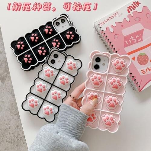 Cute Cartoon Cat Paw Footprint Case for Huawei nova 7 SE 8 7i 6 5 5i 5T 4 3 Pro Soft Silicone Cover
