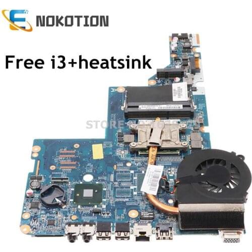 NOKOTION 595184-001 DA0AX1MB6H1 For HP CQ42 CQ62 G42 CQ62 Motherboard I3+Heatsink Instead Of 595183-001 623915-001 592809-001