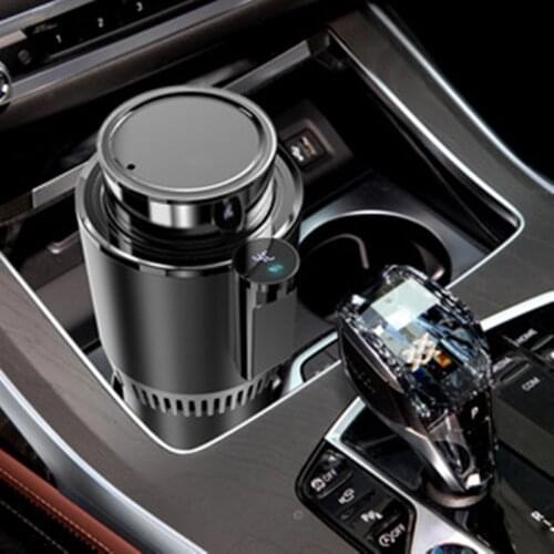 Newest car heating and cooling cup household hot and cold cup car small refrigerator Coffee Mugs easy to carry milk cup heating