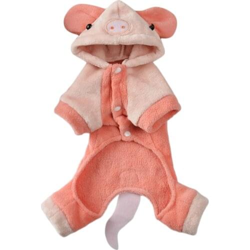 Pet Clothes with Specially Designed Cute Pig Pattern Costume for Your Small Pet, Easy and Convenient for Your Pet to Wear