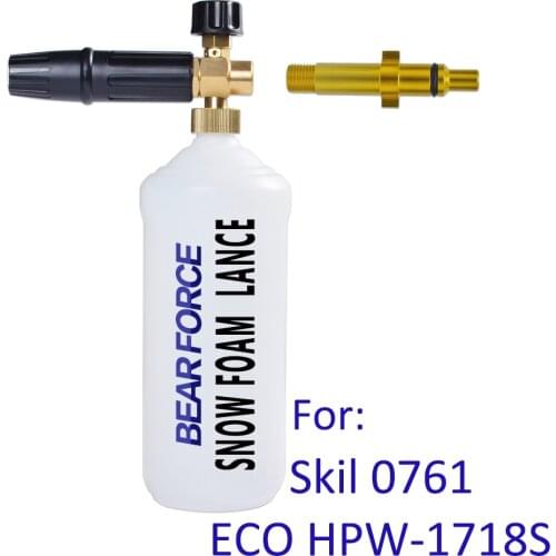 Foam Generator Foam Nozzle snow foam lance High Pressure Soap Foamer Car Clean Foam for Skil 0761 / ECO HPW1718S Pressure Washer