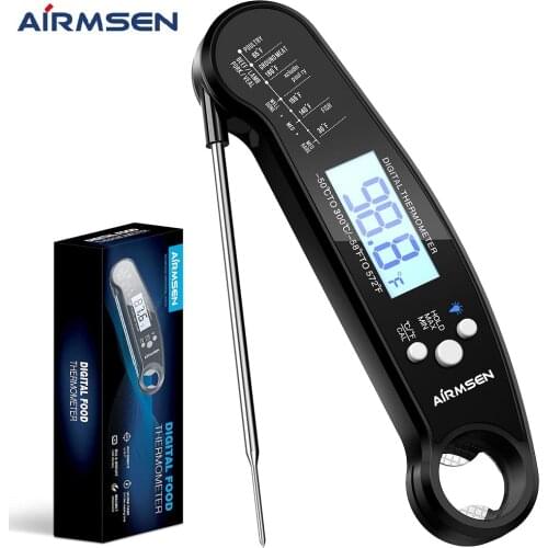 AIRMSEN Food Thermometer Kitchen Thermometer Digital Thermometer Meat Thermometer BBQ Waterproof Kitchen Cooking Tools