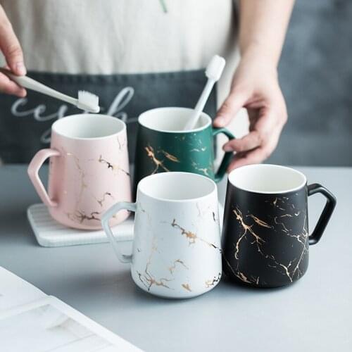 Simple European Style Ceramic Bathroom Wash Set Hotel Bathroom Decoration Home Bathroom Mouthwash Cup Milk Coffee Cup
