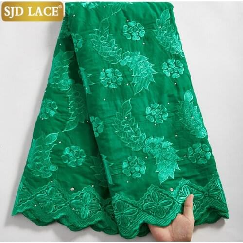 SJD LACE Tissue African Lace 100%Cotton Soft Swis Voile Lace In Switzerland Dubai Fabric Nigerian Cotton Voile Lace FabricA2497