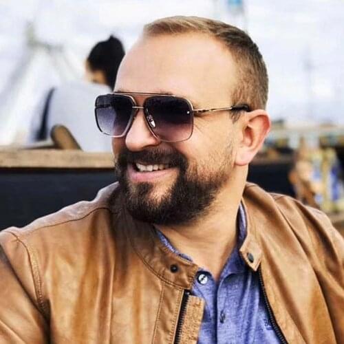 NEW Fashion Cool Men Mach Six Style Gradient Sunglasses Vintage Pilot Brand Design Sun Glasses Oculos De Sol