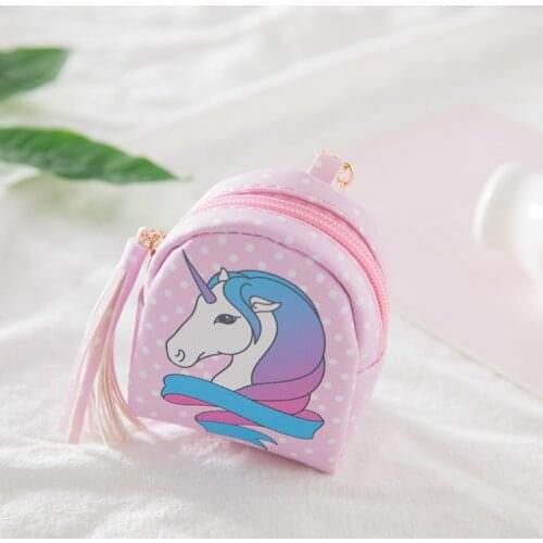 Women Wallets Kawaii Card Holder Key Money Bags Kids Small Cute Cartoon Unicorn Coin Purses For Girls Ladies Purse