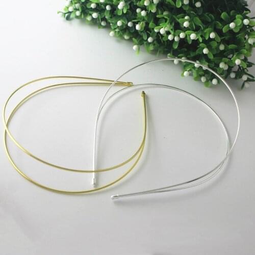 10pcs Double Wire Metal Hair Headbands for Women Girls Two Circles Hair Hoops DIY Hairband Nickle Free Plating