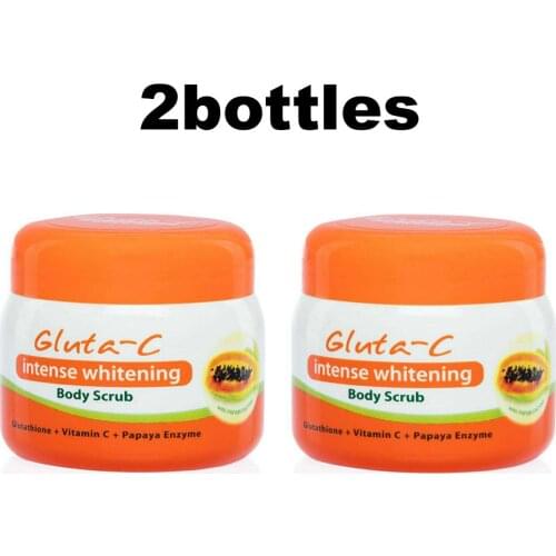 Original Gluta-C Intense Skin White Whitening Glutathione Vitamin C Papaya Enzyme Body Scrub 120g/bottle