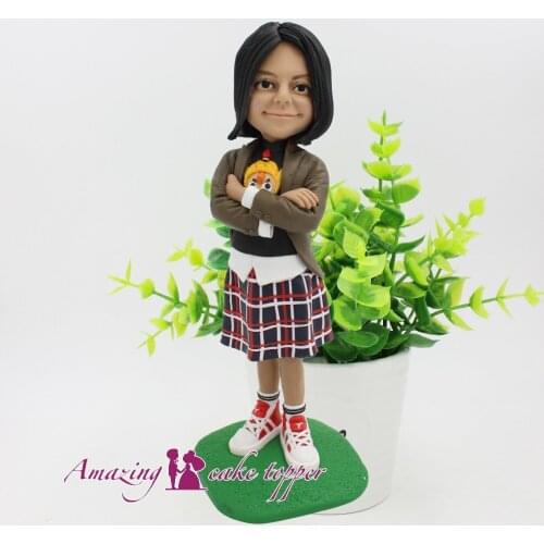 2019 AMAZING CAKE TOPPER The memory of the student era Toys Custom Polymer Clay Figure From Pictures