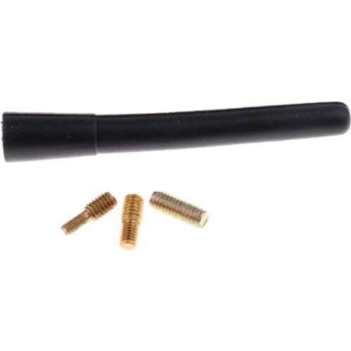 4 Inch Stubby Car SUV Antenna AM/FM Radio Aerial Screw-On Mast Type Black