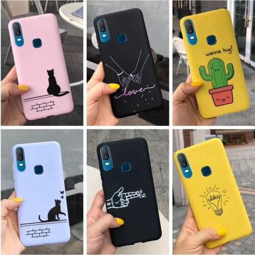 6.35" For Vivo Y11 2019 Case New Soft Painted Silicone TPU Back Cover For Vivo Y11 2019 Slim Phone Case For Vivo Y 11 2019 Cases