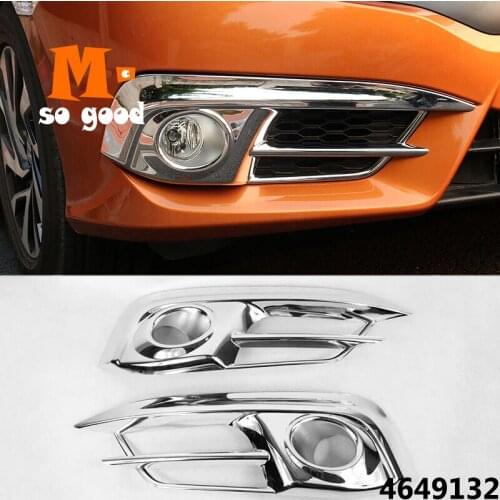 ABS Chrome For Honda Civic 10th -Car Front Fog Lamp foglight protector trim cover car exterior styling accessories 2016 2017